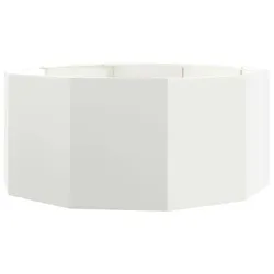 Helloshop26 - Langlebiger runder Pflanzkübel für den Außenbereich 120 x 120 x 50 cm modernes Design für Garten Balkon aus weißem
