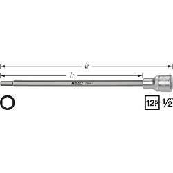 Hazet 2584-1 2584-1 Innen-Sechskant Saugrohr-Steckschlüsseleinsatz 6 mm 1/2 (12.5 mm)