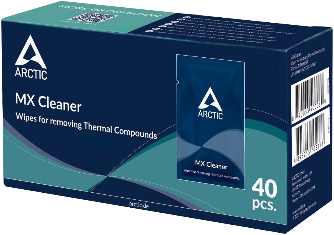 Arctic MX Cleaner - Wipes for removing Thermal Compounds (40 Pieces)
