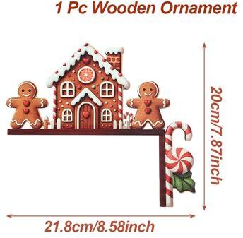 Rare Purchases Christmas Door Frame Decoration Merry Christmas Decoration For Home 2025 Pendant Xmas Wood Ornaments Navidad Natal Gift style 2