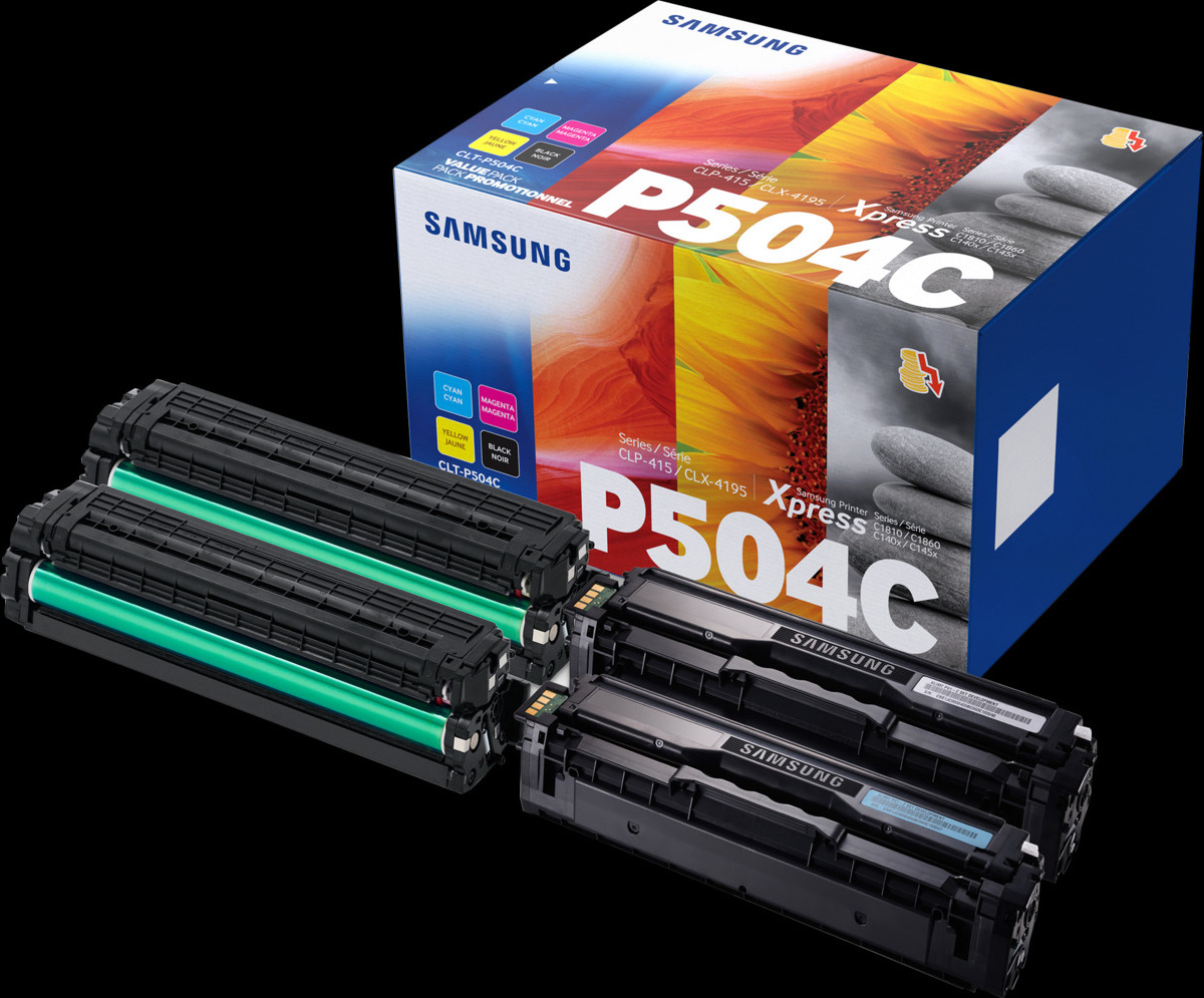 Samsung CLT-P504C 4er-Pack Cyan/Magenta/Gelb/Schwarz Original Tonerkartusche, 1800 Seiten, 2500 Seiten, Schwarz, Cyan, Magenta, Gelb, 4 Stück(e)