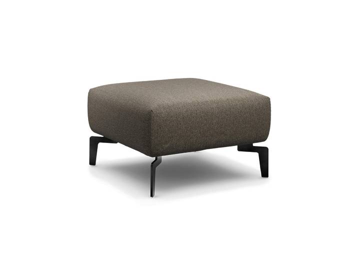 Sensoo Hocker Cosy, Braun, Metall, 70x70x46 cm, Stoffauswahl, Wohnzimmer, Hocker, Sitzhocker