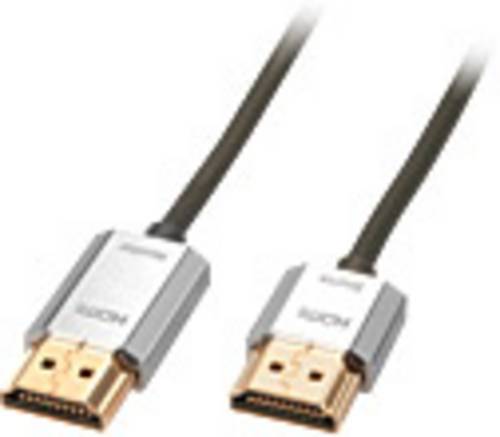 LINDY HDMI Anschlusskabel HDMI-A Stecker, HDMI-A Stecker 4.50m Grau 41676 4K UHD, OFC-Leiter, Rund, doppelt geschirmt, extre