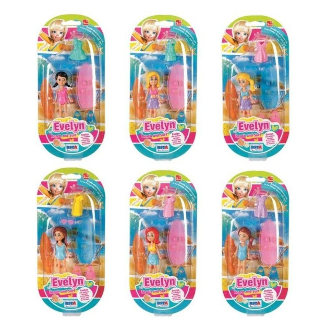 Rs Toys Evelyn Mini Doll 9 cm Beach Accessories Display 12 Pcs (69868934)