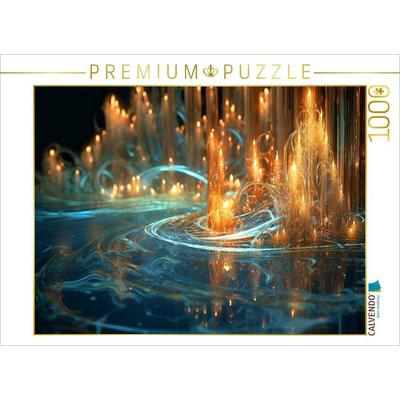 CALVENDO Puzzle Leuchtende Wasserwelt - organische Formen als abstrakte Kunst | 1000 Teile Lege-Größe 64x48cm Foto-Puzzle für glückliche Stunden