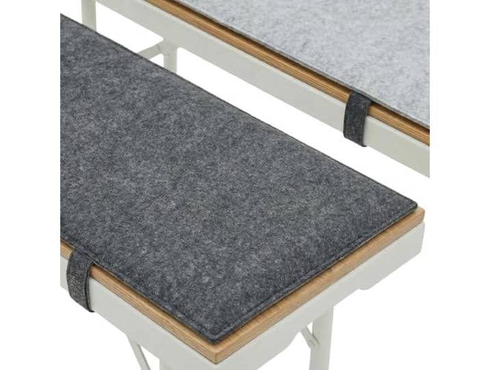 DuneDesign 2er Set Filz Bierbankauflage 220x25cm 2-Farbig Wendbar - Bierbank Polster Set 1cm Dick - Faltbare Sitzauflage für Bierzeltgarnitur - Sitzkissen für Garten Partybank Bierbankkissen Festzelt