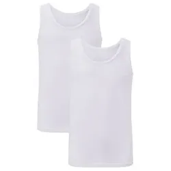 Bamboo basics 2P Stef Singlet Weiß Small Herren