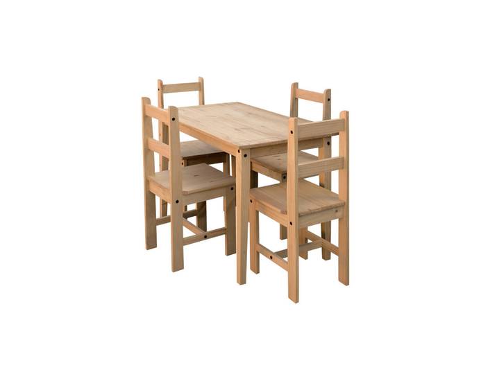 Mid.you Tischgruppe, Natur, Holz, Kiefer, massiv, rechteckig, Esszimmer, Tische, Esstische
