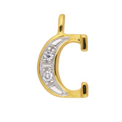 Buchstabenanhänger ADELIA´S "Damen Gold Schmuck 585 Gold Buchstabenanhänger mit Diamant", gold, Schmuckanhänger, Damen, 0,02 VVS = sehr sehr kleine Einschlüsse mit Diamant, Gold, mit Diamant Goldschmuck für Damen & Herren