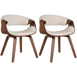 CLP 2er Set Esszimmerstuhl Foley Kunstleder   Material: Kunstleder, Farbe: eiche/creme