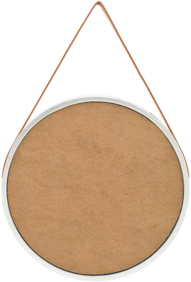 vidaXL Miroir mural avec sangle 60 cm Argenté