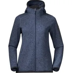 BERGANS Bergans Damen Kapuzensweat W KAMPHAUG KNITTED HOODIE, Größe XS in Blau Blau