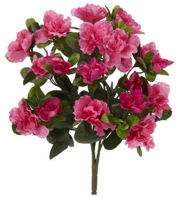 "Nearly Natural 13"" Azalea Artificial Plant (Set of 4) - h: 13 in. w: 12 in. d: 10 in"