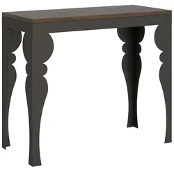 Itamoby Ausziehbare Konsole 90x40/300 cm Paxon Evolution Walnuss Anthrazitrahmen