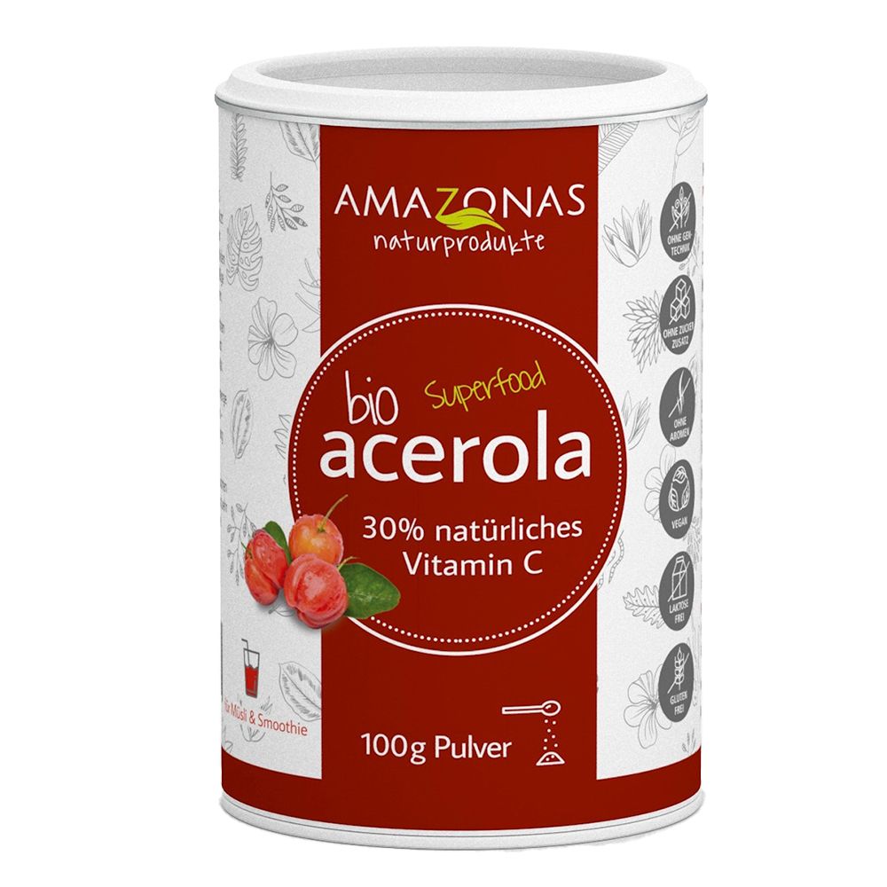 Acerola 100% Bio 30% nat.Vit.C ohne Zusätze Pulver 100 g