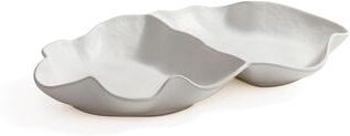 Zodax Alfresco Ceramic Sectioned Condiment Serving Bowl