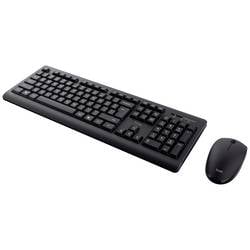 Trust Primo Funk Tastatur, Maus-Set Deutsch, QWERTZ Schwarz 25432