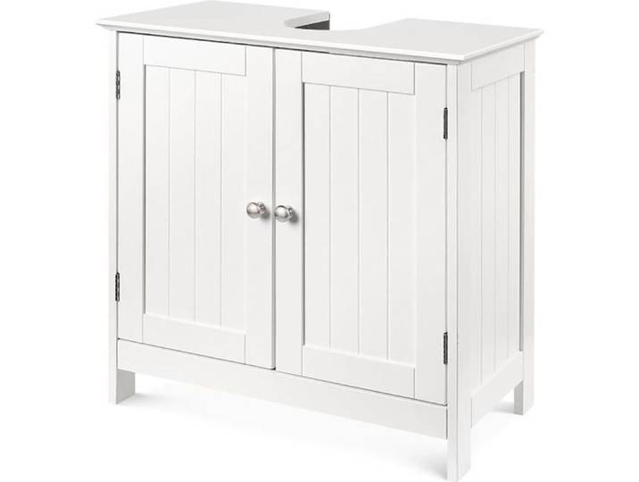 Meuble sous Lavabo de Salle de Bain Meuble de Rangement sous Vasque en Bois Blanc 60 * 60 * 30CM