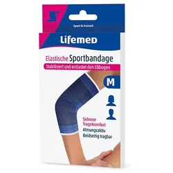 Lifemed Elastische Sportbandage blau "Ellbogenschutz" M / 96 Stück