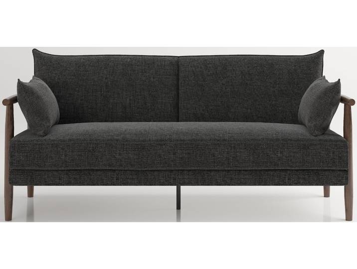 Schlafsofa PLAYBOY Sylvie , grau (anthrazit), B:201cm H:88cm T:85cm, Sofas, Schlafsofa, Schlafsofa