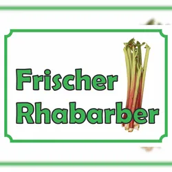 HB-Druck Frischer Rhabarber Verkaufsschild  Hofladen Verkaufsförderung A0 (841x1189mm)