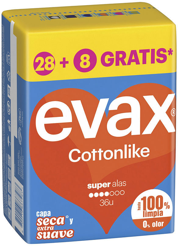 Coussinets Evax Cottonlike Super Wings 36 u