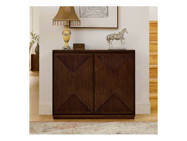 Celya Sideboard Aufbewahrungsschrank Buffetschrank mit Stauraum (Schmaler Beistellschrank im Mid-Century-Modern-Stil)