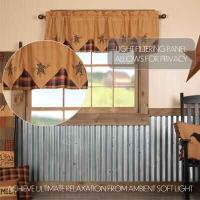 VHC Brands Heritage Farms Primitive Star and Pip Valance Layered