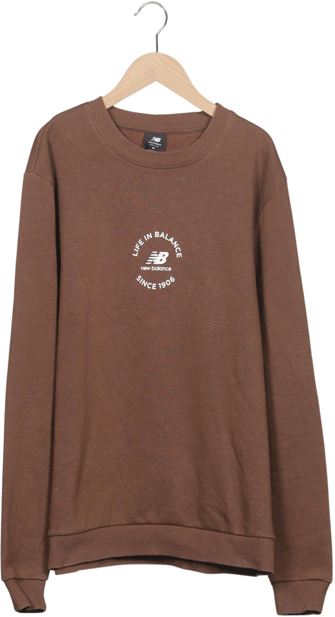 New Balance Herren Sweater, Braun, Gr. M, Baumwolle / Synthetik - Second Hand