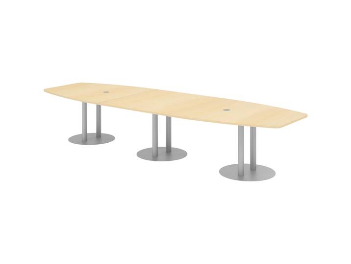 Besprechungstisch Office Ahorn 400 x 130 cm - Farbe: Ahorn/Silber - Besprechungstisch