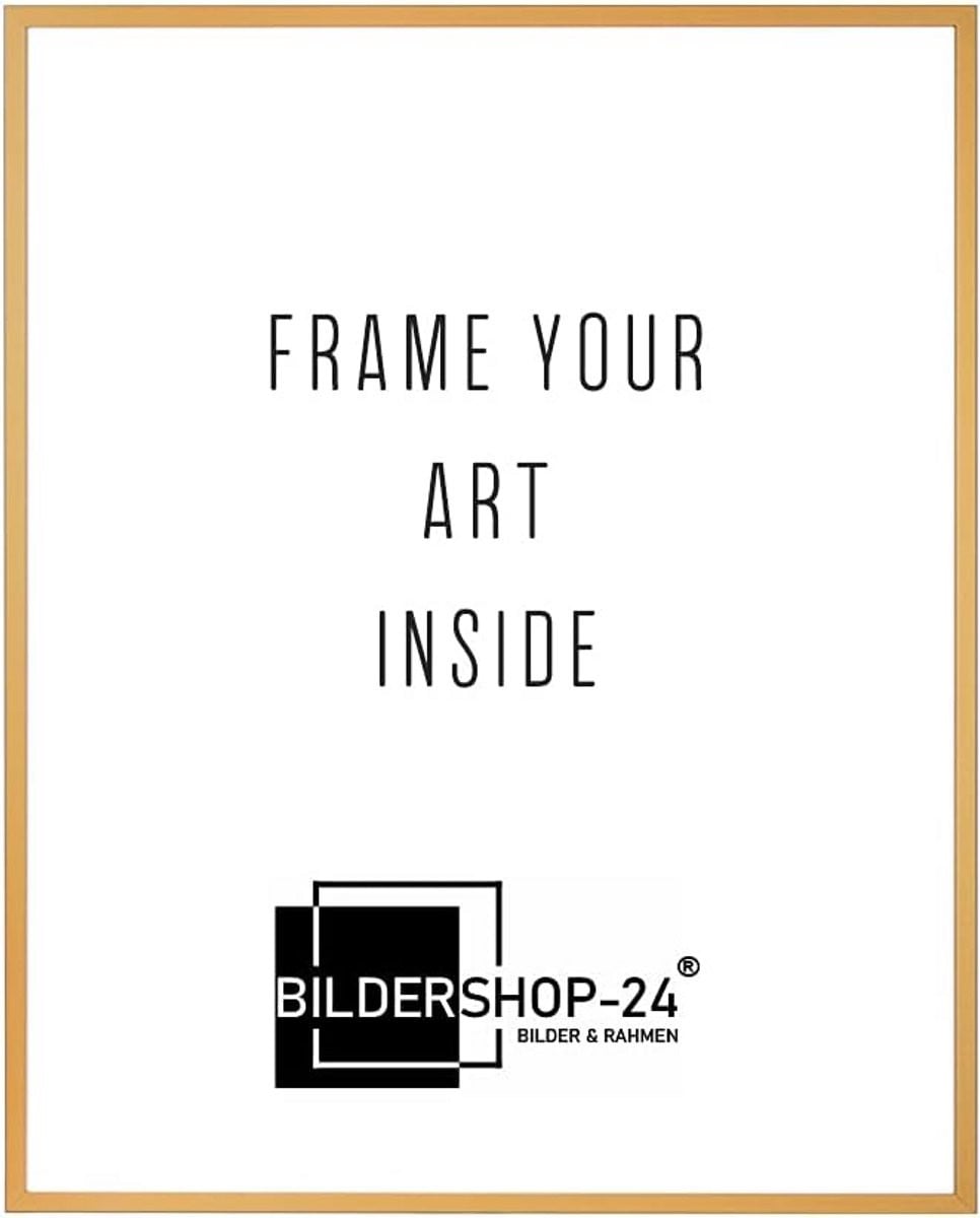 Aluminium Fotolijst Modern Recht Goud 50x70 cm