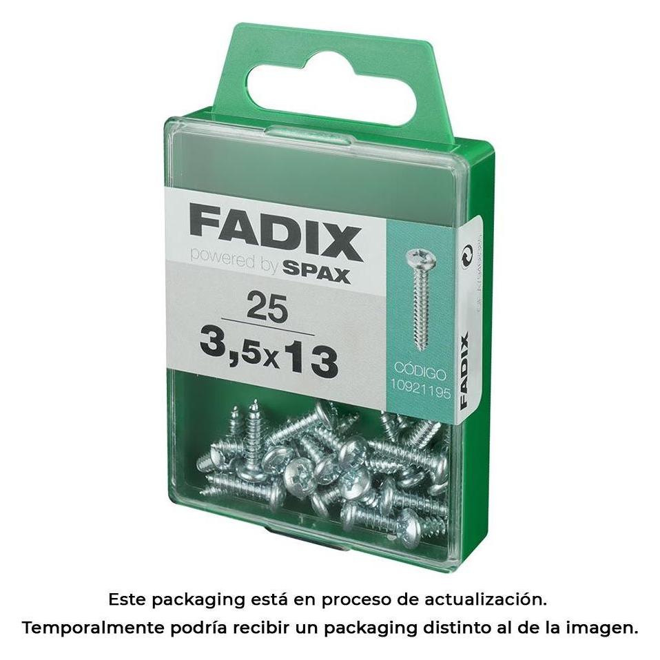 Fadix Schachtel m 25 Stück. cr Zinkblechgewindeschraube 3,5x13mm (25 Stk., 13 mm) (49450767)