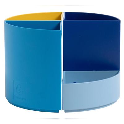 Exacompta 68202D 3x BEE BLUE, Stifteköcher THE QUARTER, 120x120x83 mm - Farben sortiert