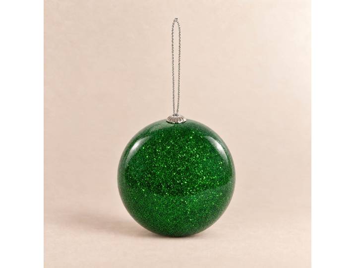Grüne glitzernde Weihnachtskugel