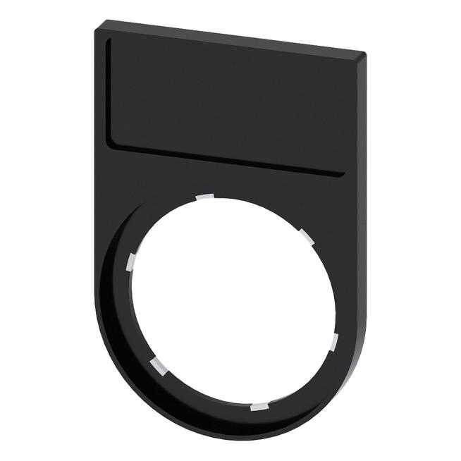 Siemens Label holder, rounded bottom, black (3SU1900-0AG10-0AA0)