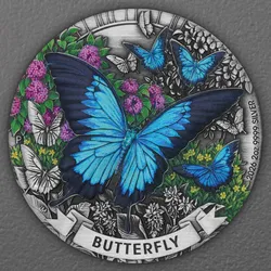 Silbermünze 2oz "Butterfly" 2026 (AF/koloriert) (Australien)
