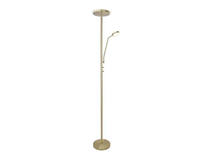 Lampadaire en cuir avec 2 lumières LED et bras de lecture réglable