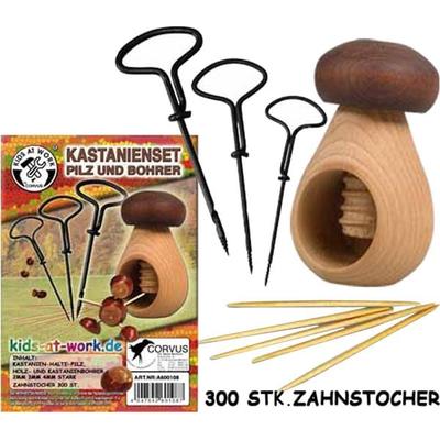 Kastanienset Pilz und Bohrer