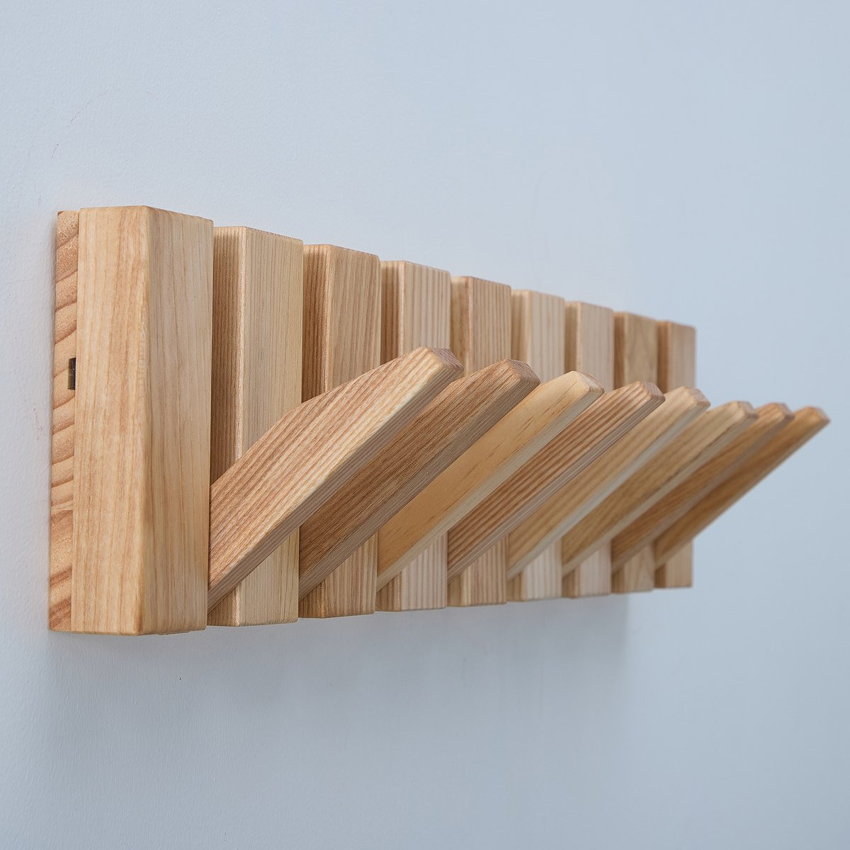 Urban State Wandkapstok met 8 haken - Essenhout - Piano