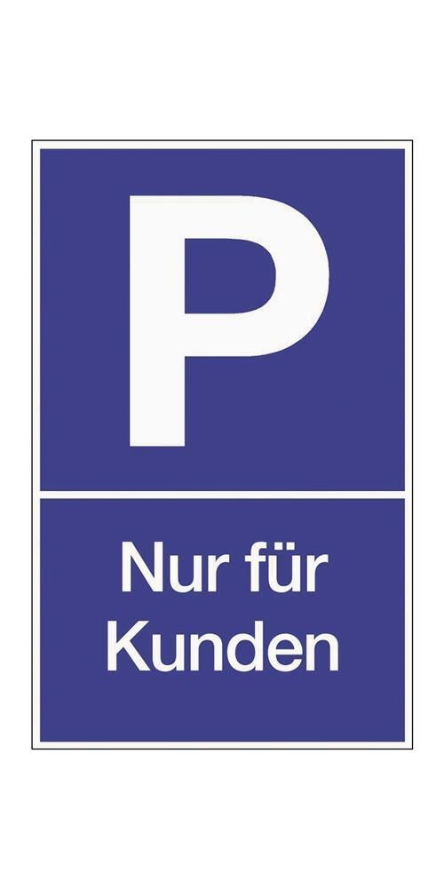 Parkeerbord Parkeren voor klanten Siebdruck Jäger GmbH Blauw/Wit B: 25 cm, H: 40 cm