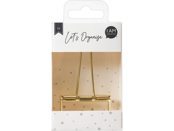 I AM CREATIVE Binder Clip Stella - Farbe: gold - Material: Metall - 804
