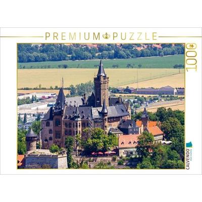 CALVENDO Puzzle Schloss Wernigerode - Blick aus südlicher Richtung | 1000 Teile Lege-Größe 64x48cm Foto-Puzzle für glückliche Stunden