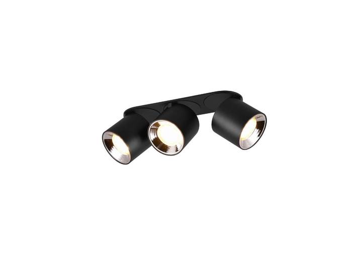 Trio Leuchten Strahler Guayana, Schwarz, Metall, 12.0x8.7x27.3 cm, schwenkbar, LED-Leuchtmittel austauschbar, klappbar, Lampen & Leuchten, Innenbeleuchtung, Spots & Strahler, Deckenspots
