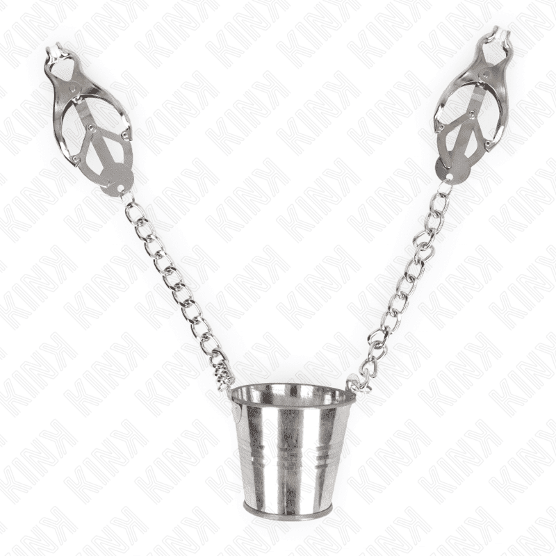 KINK NIPPLE GRIP pinces à tétons avec seau argent