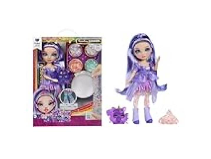 RAINBOW HIGH Rainbow Shimmers avec Slime - Violet, Violette - Poupée Mannequin de 28 cm, avec Un Kit de Slime et Un Écureuil de Compagnie, Convient aux Enfants de 4 Ans et Plus