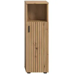 Hochschrank Beistellschrank Bad Geriffelte Front Offenes Ablagefach