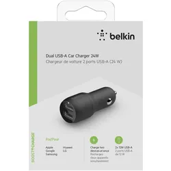 Belkin USB-A Kfz-Ladegerät, 24W schwarz               CCB001btBK