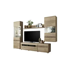 Woodford Wohnwand  Miro ¦ holzfarben ¦ Maße (cm): B: 302 H: 206 T: 51.0