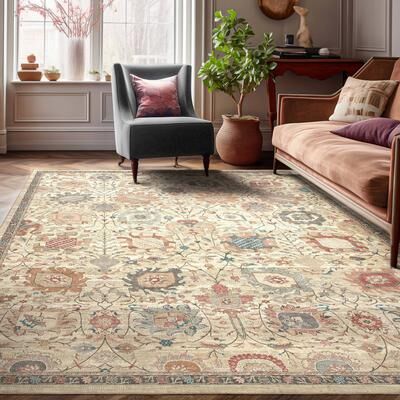 Well Woven Apollo Serapi Vienna Medallon Vintage Flat-Weave Area Rug