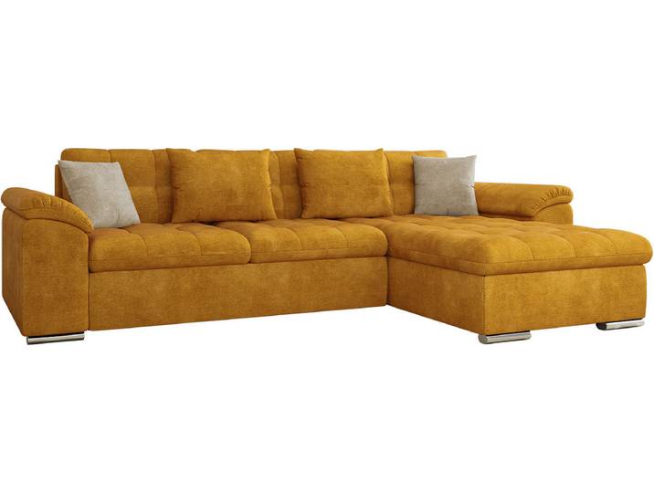 MIRJAN24 Ecksofa Diana, Eckcouch mit Bettkasten und Schlaffunktion, Polsterecke (Farbe: Wave 05 + Wave 05 + Wave 02, Seite: Rechts)